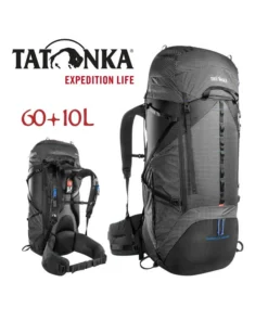 Yukon LT 60+10 Recco (Black) – Mochila de trekking robusta – Tatonka