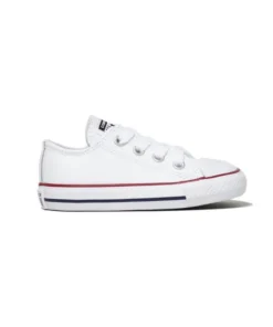 Zapatilla Baby Converse All Star baja blanca Piel