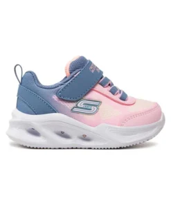 Zapatilla Baby Skechers S Lights Ombre Deluxe Rosa Morado