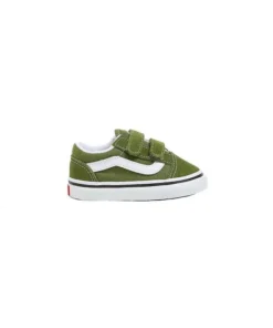 Zapatilla Baby Vans Old Skool Verde Blanca