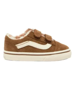 Zapatilla Baby Vans Old Skool V Cozy Marrón Beige