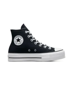 zapatilla converse plataforma negra