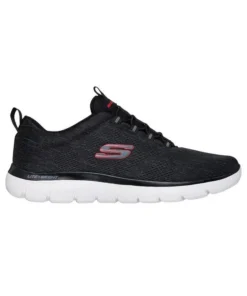 Zapatilla Hombre Skechers Summits Gris Oscuro/Rojo