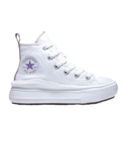 Zapatilla Junior Converse Move Hi Blanca Lila