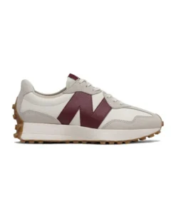 Zapatilla Mujer New Balance 327 Piel Blanco/Grana