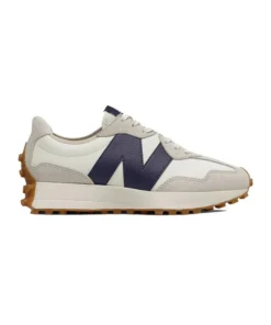 Zapatilla Mujer New Balance 327 Blanca Piel Azul