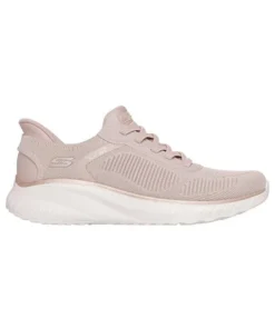 Zapatilla Mujer Skechers Bobs Squad Slip Rosa