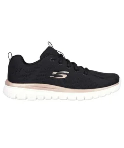 Zapatilla Mujer Skechers Graceful Negro/Dorado