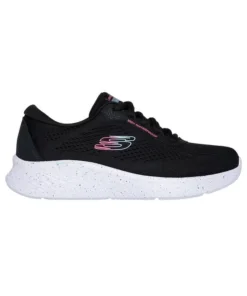 Zapatilla Mujer Skechers Lite Waterproof Negro/Ros
