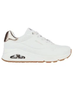 Zapatilla Mujer Skechers Uno Shimmer away blanca