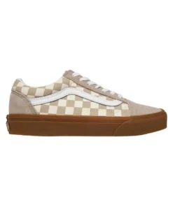 Zapatilla Mujer Vans Old Skool Cuadros beige