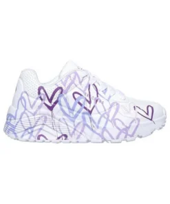 Zapatilla Niña Skechers Uno Lite Corazones Lila