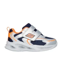 Zapatilla Niño Skechers Me Plata Naranja Marino