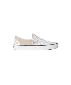 Zapatilla Unisex Vans Slip On Cuadros Beige