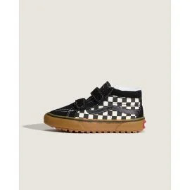 Zapatillas Vans UY MTE SK8-Mid Reissue V Checkerboard Negro-Blanco (4-8 años)