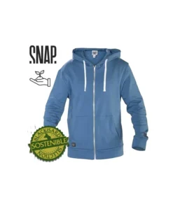 zip hoody (steel blue) – sudadera unisex con cremallera – snap