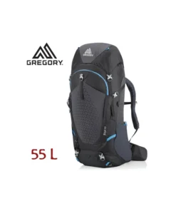 zulu 55 – mochila de trekking 55 l para hombre (ozone black) – gregory